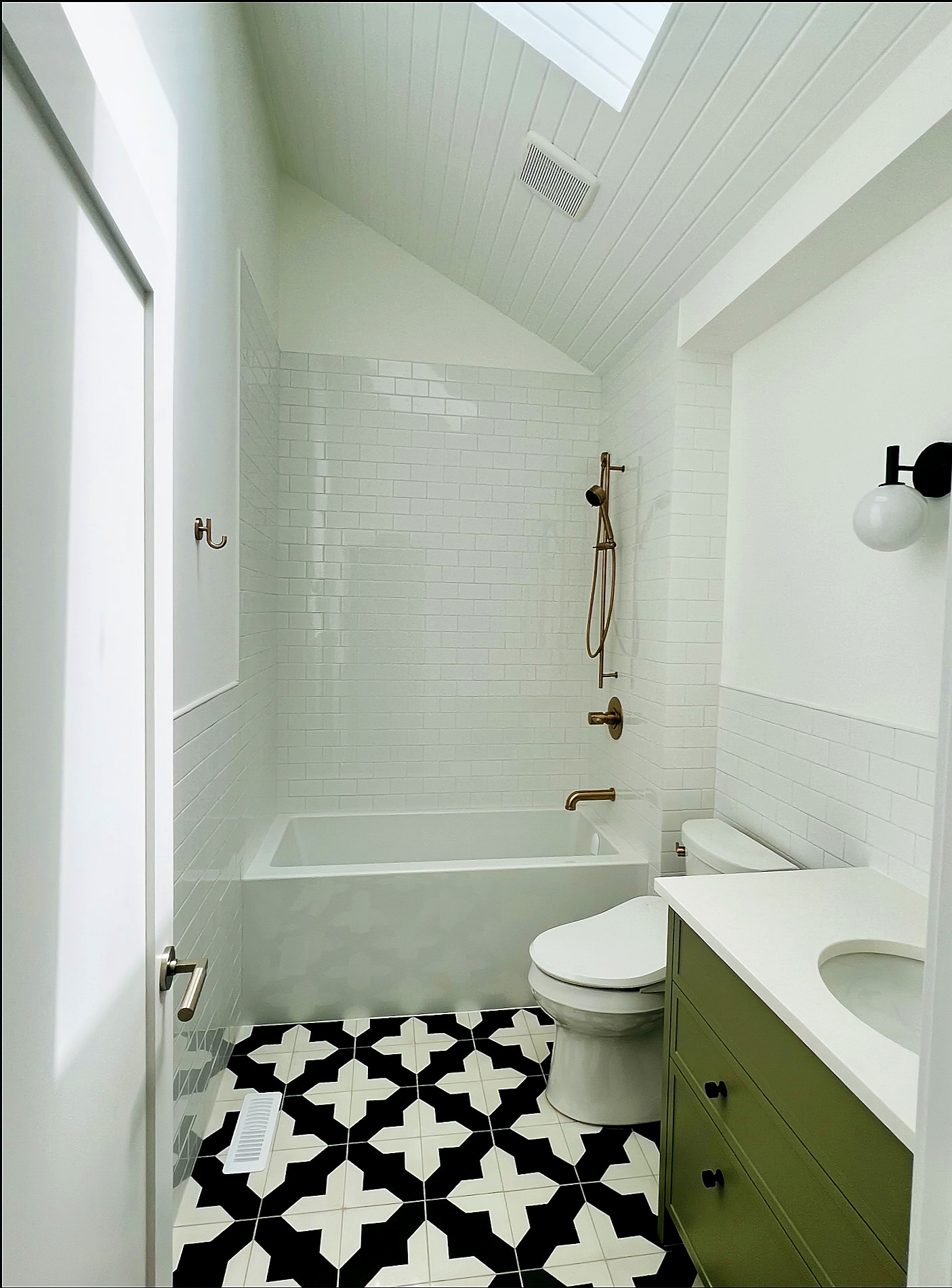 Vaulted bathroom remodel